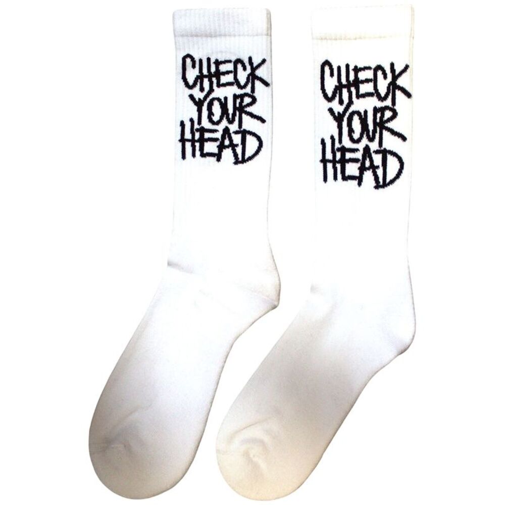 Beastie Boys Unisex Adult Check Your Head Terrycloth Socks / White